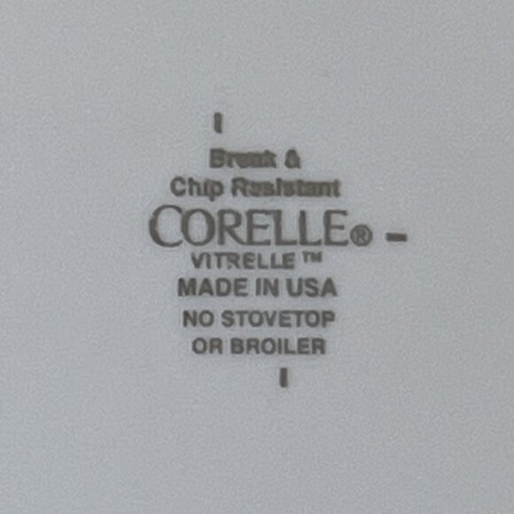 Corelle Vitrelle 2 Cereal Bowls Red & Blue Rim - Picture 5 of 7